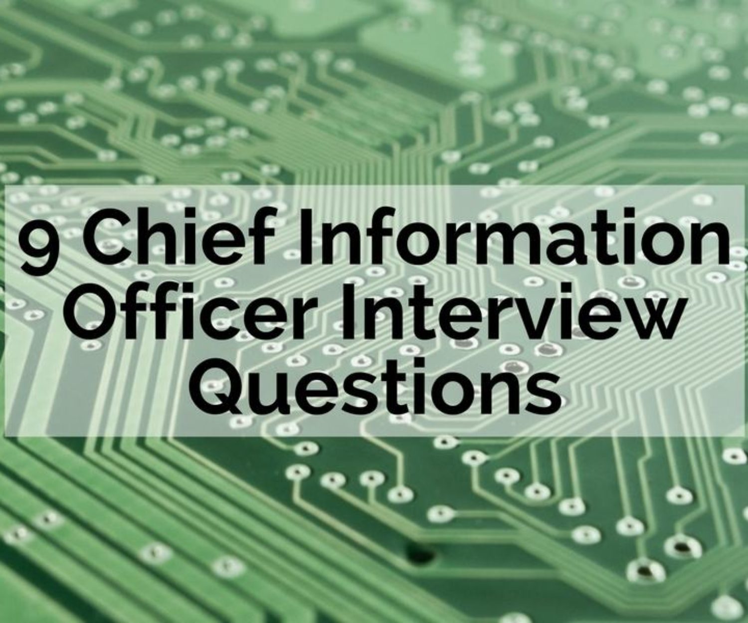 chief information officer interview questions